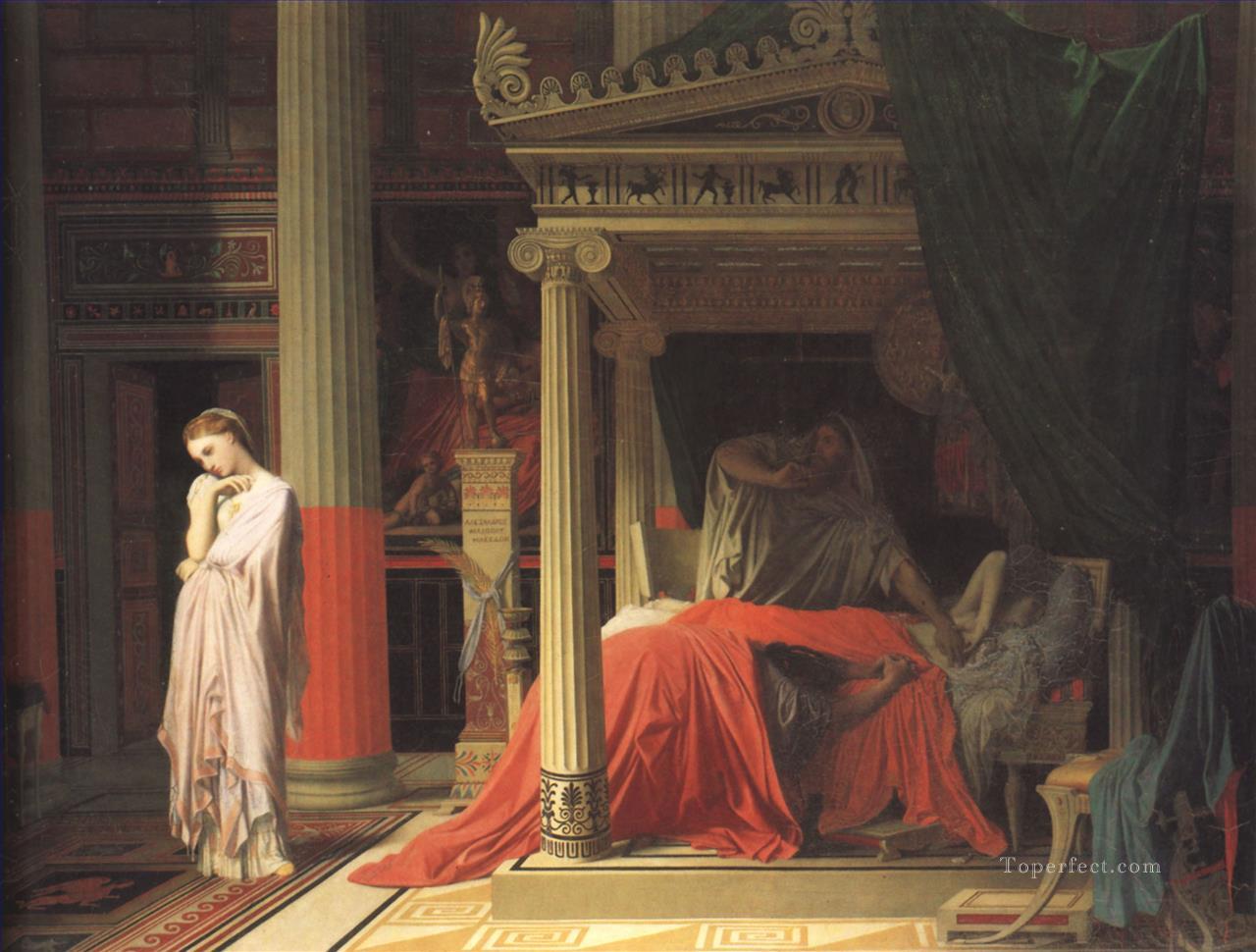 Antiochus and Stratonice Neoclassical Jean Auguste Dominique Ingres Oil Paintings